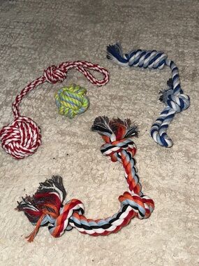 Assorted Multicolor Dog Rope Toys
